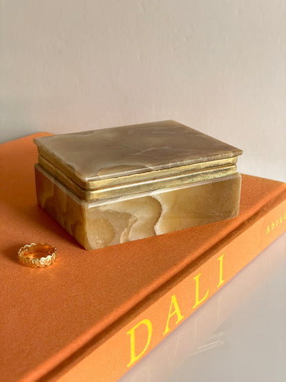 Italian alabaster trinket box