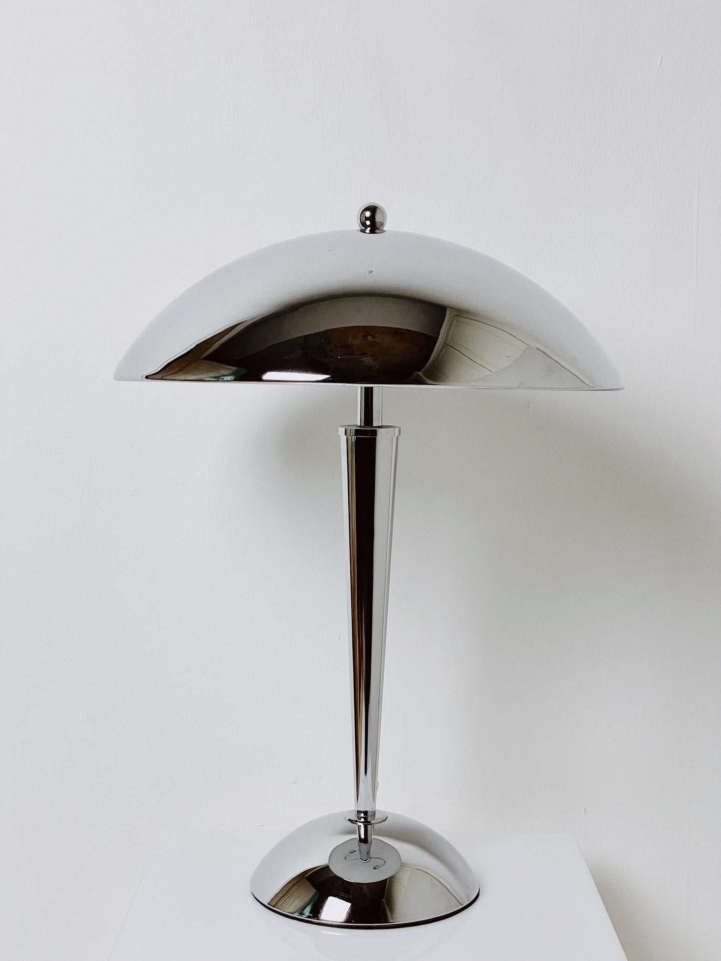 Chrome art deco lamp