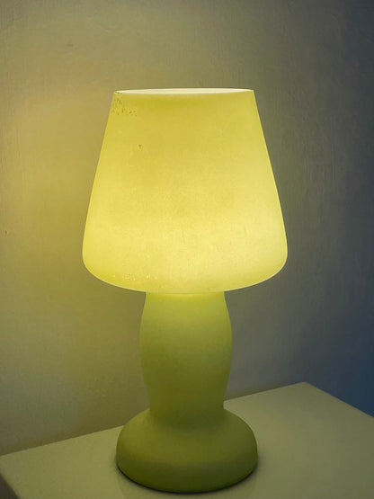 Lime green mushroom lamp