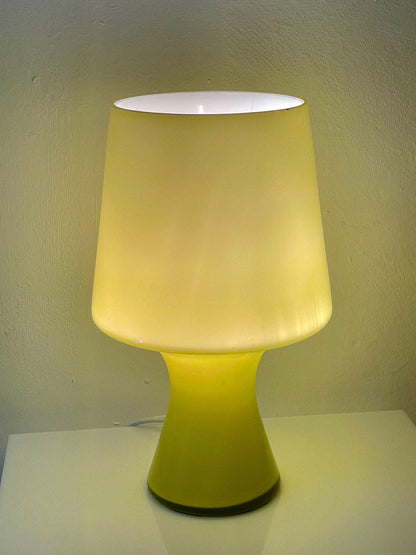 Lime green mushroom lamp