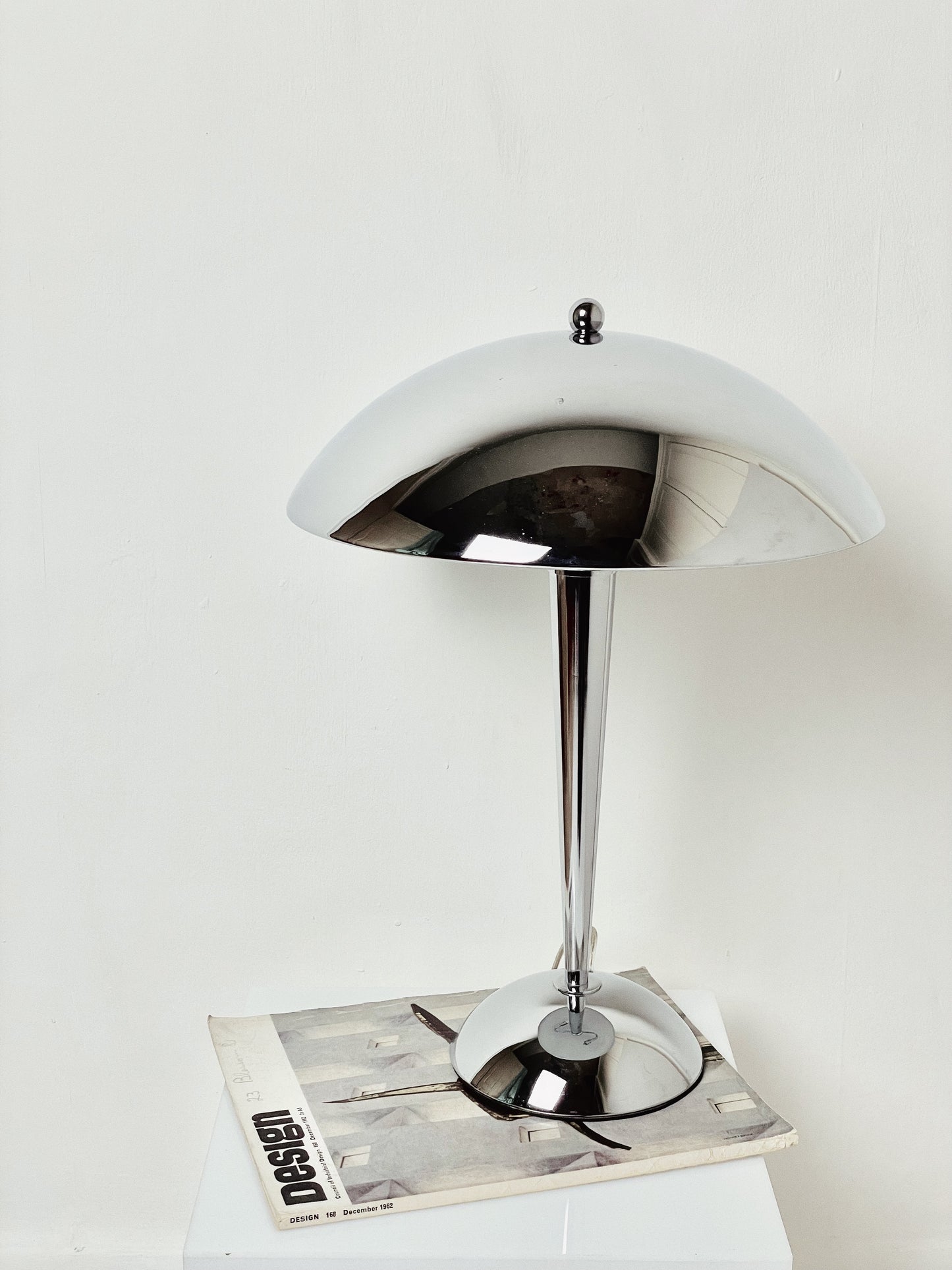 Chrome art deco lamp