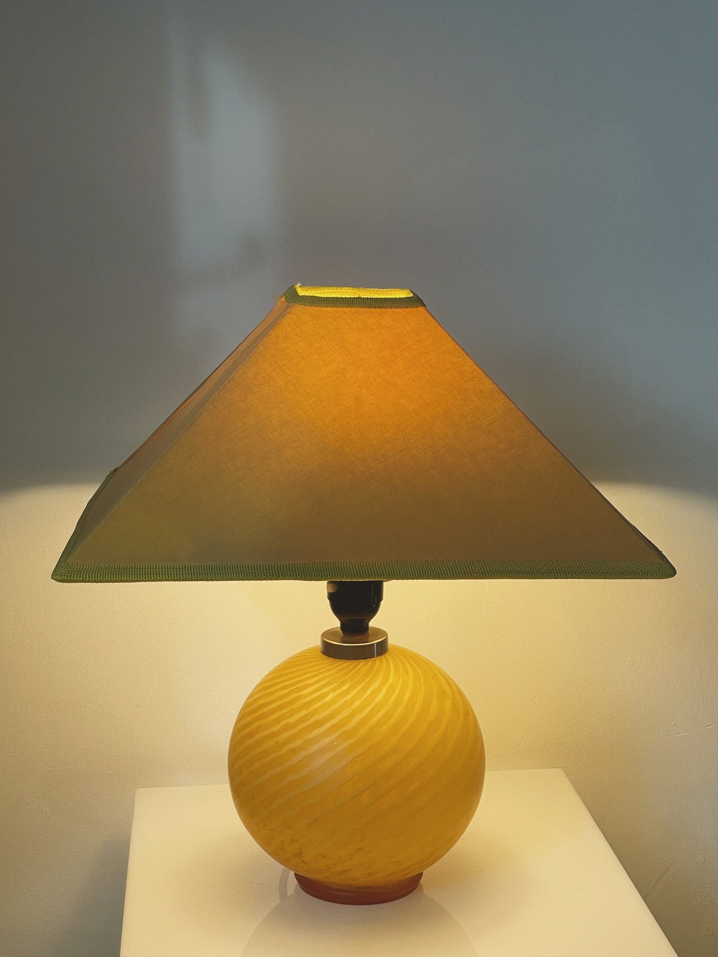 Yellow post modern style lamp