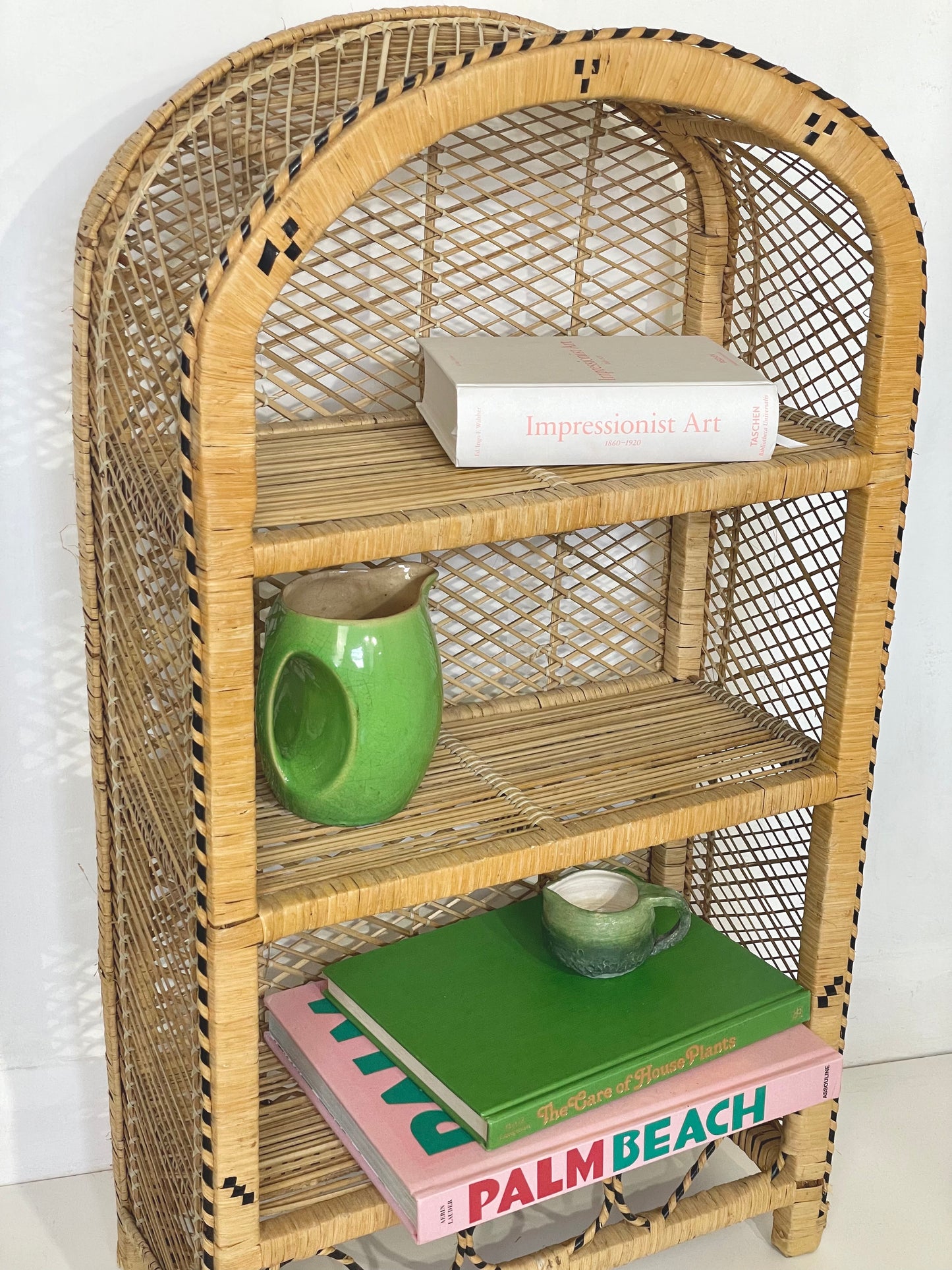 Peacock rattan bookcase