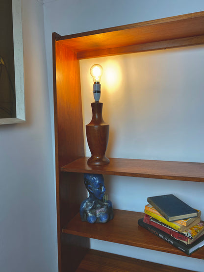 Mid-century teak table lamp