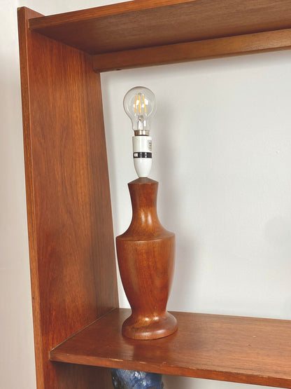 Mid-century teak table lamp