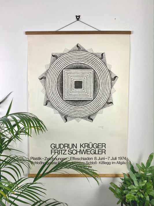 Signed print by the artist Gudrun Kruger