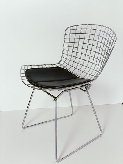 Harry Bertoia style chrome gridded chair