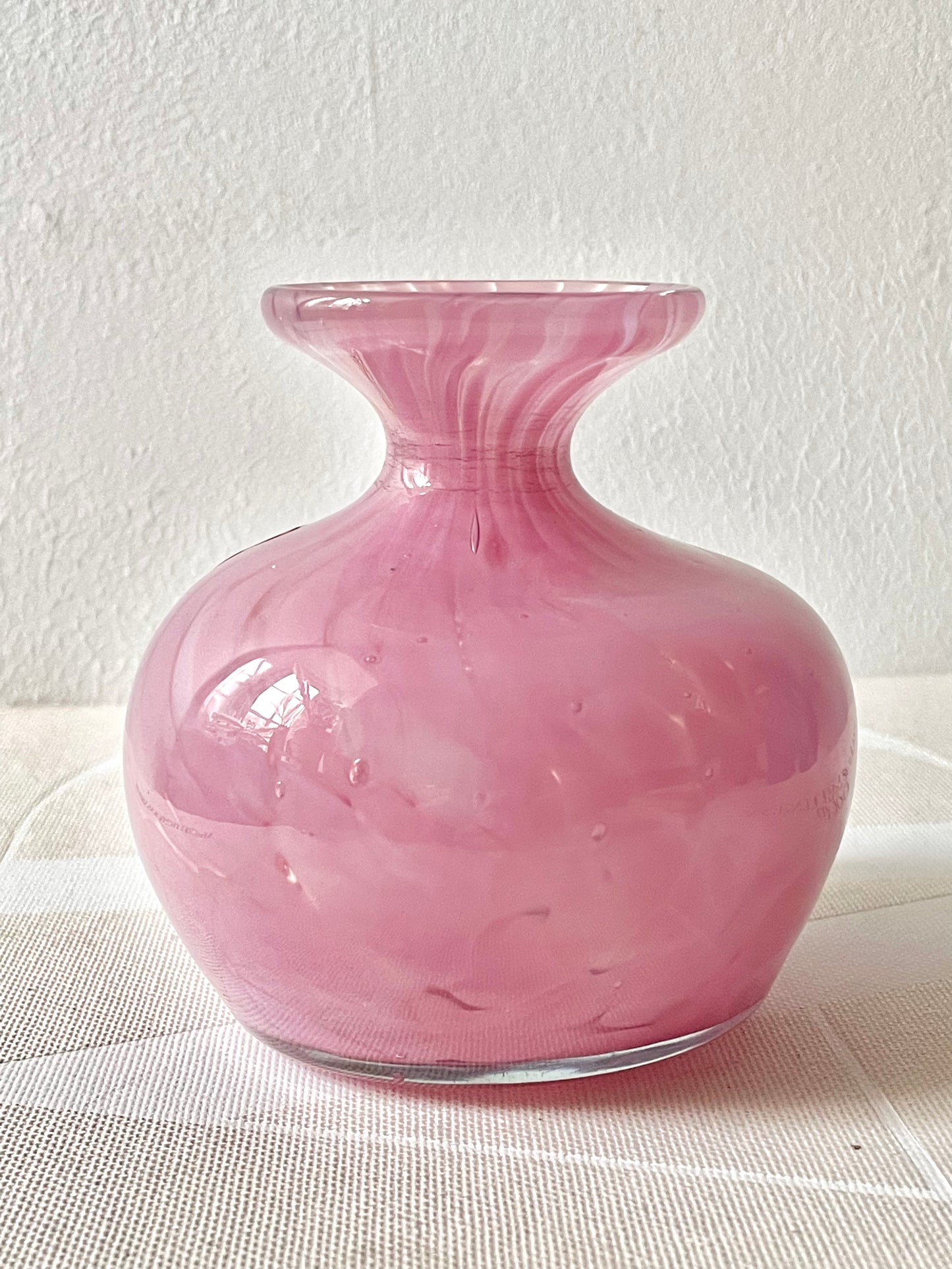 Pink Mdina small vase