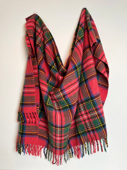 Red and green tartan blanket