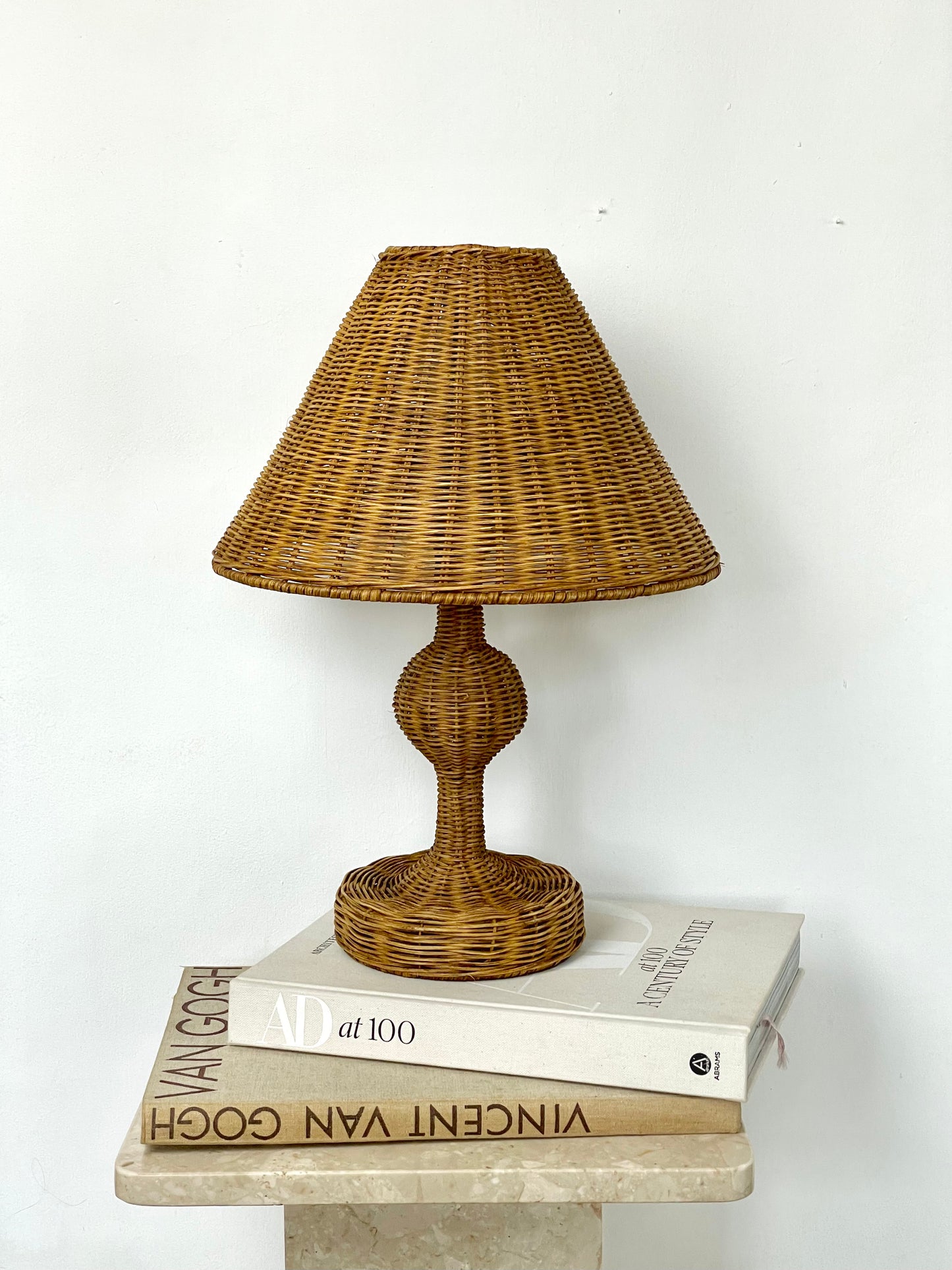 Vintage wicker lamp