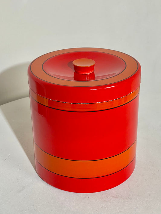 Red and orange retro pot