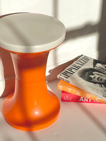 70’s retro orange tam tam stool