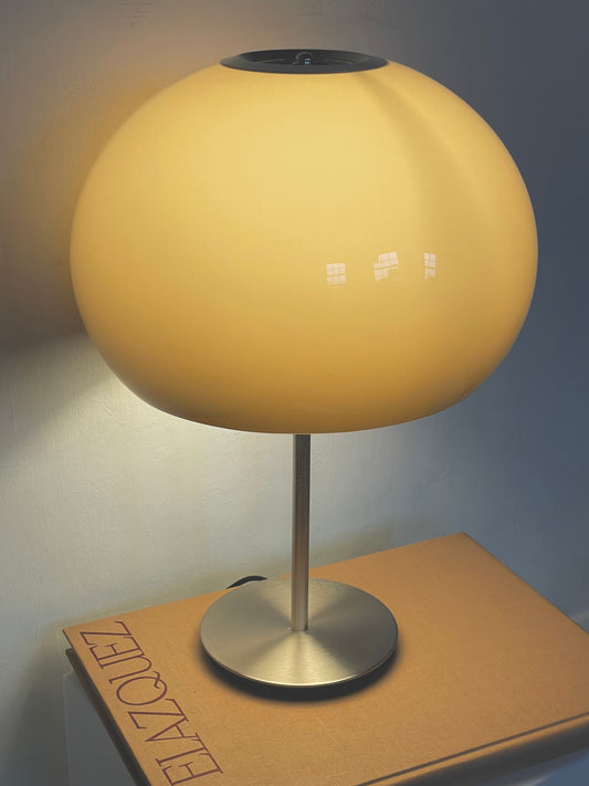 Taupe guzzini style mushroom lamp