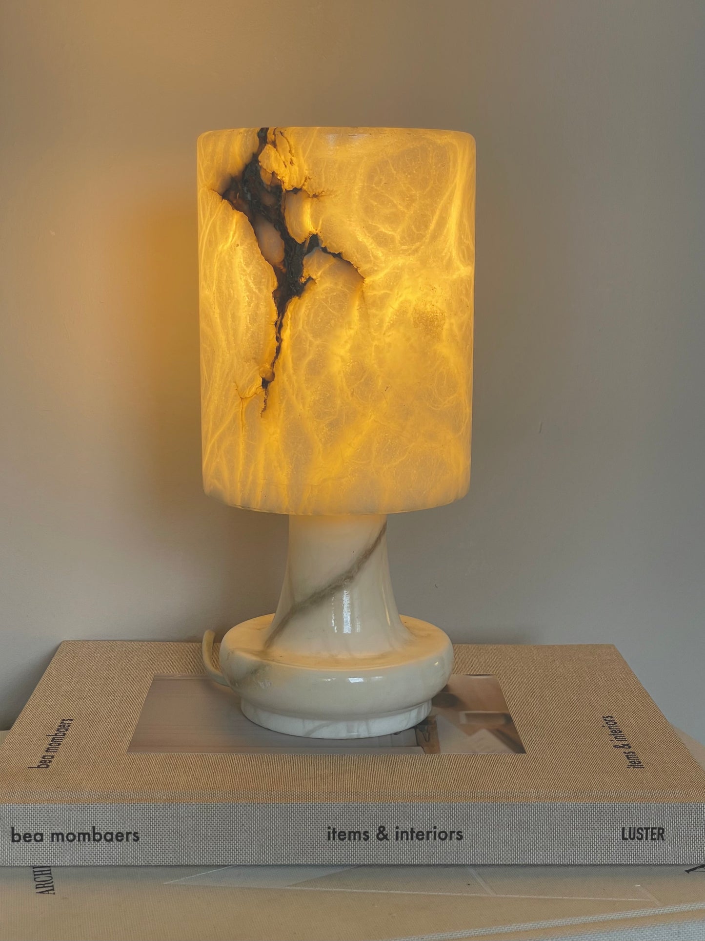 Solid marble lamp