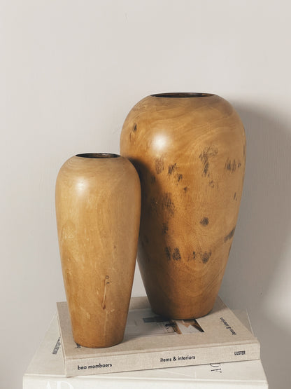 Large wooden vase