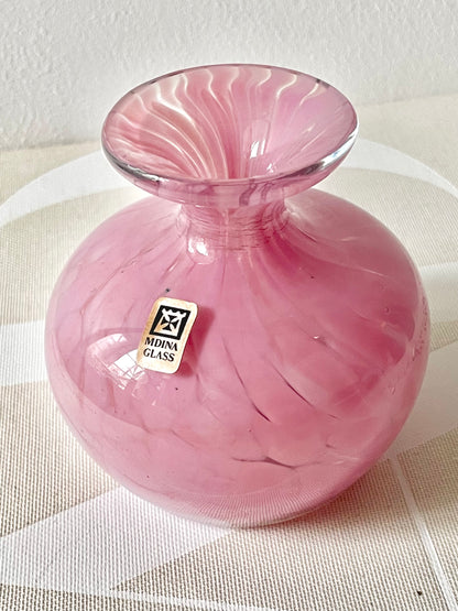 Pink Mdina small vase