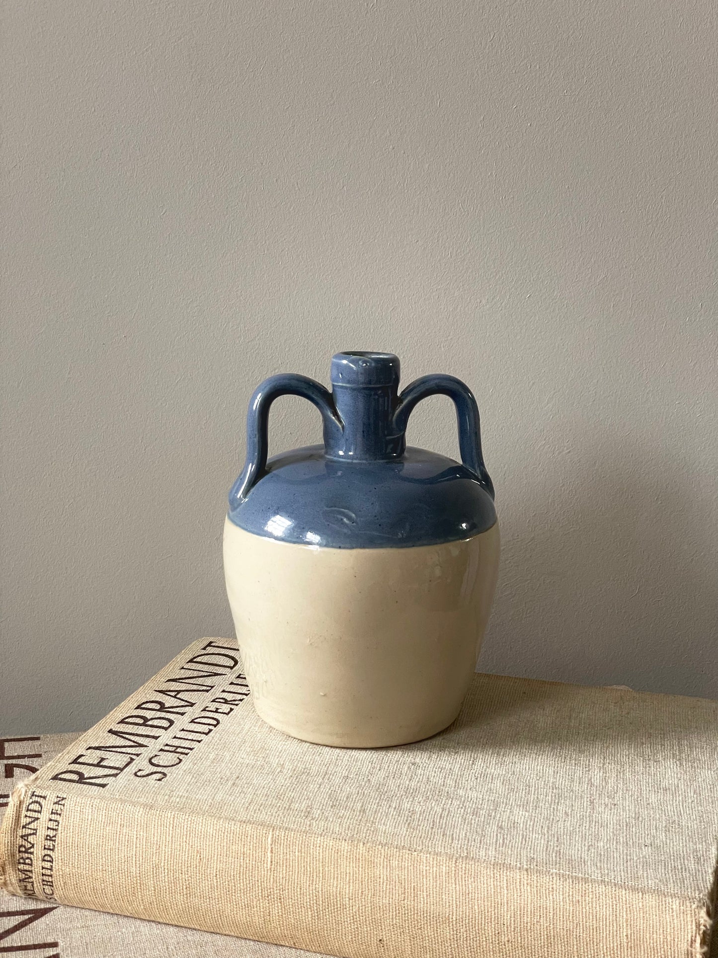 Two handled stoneware vase