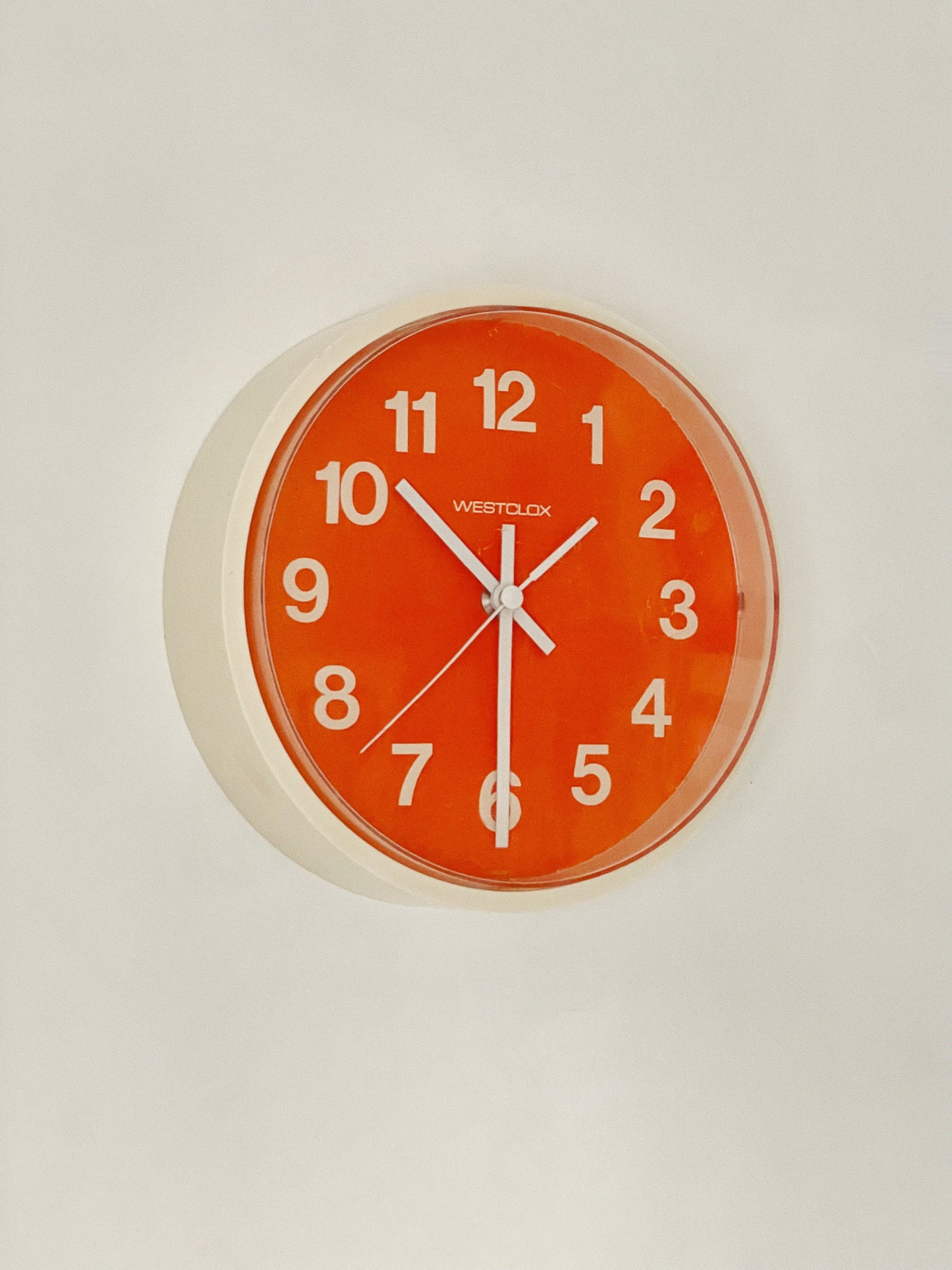 Orange Westclox clock