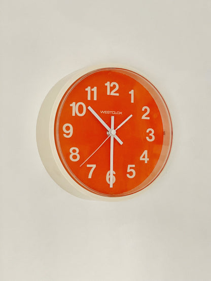 Orange Westclox clock