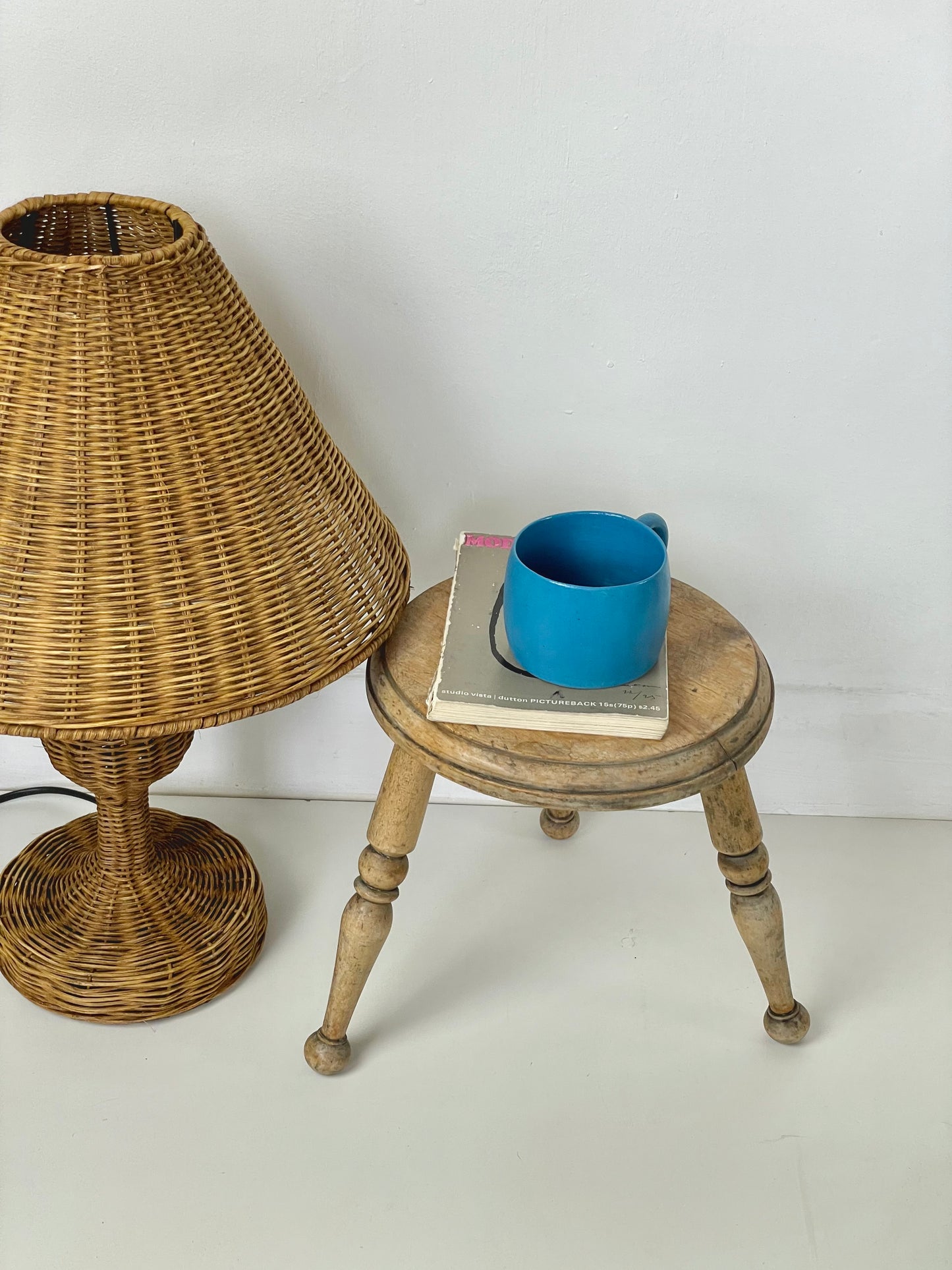 Vintage wicker lamp