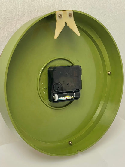 Olive green Metamec clock