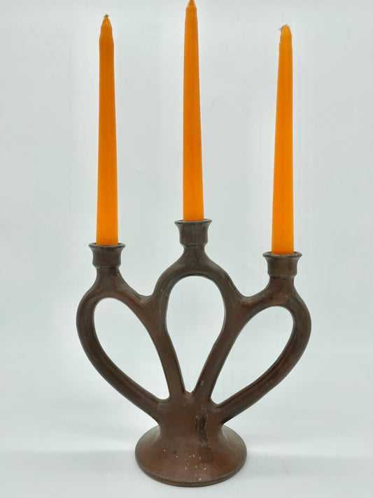 Brutalist abstract candelabra