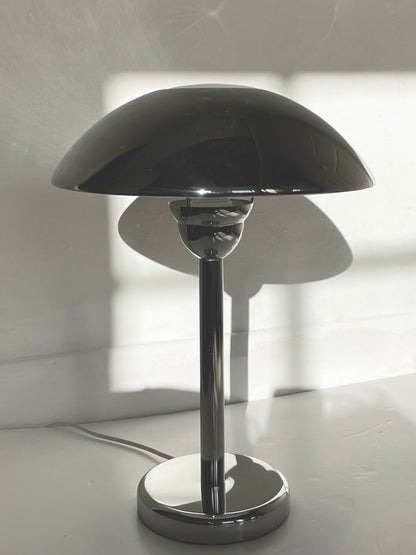 Retro chrome ufo style mushroom lamp