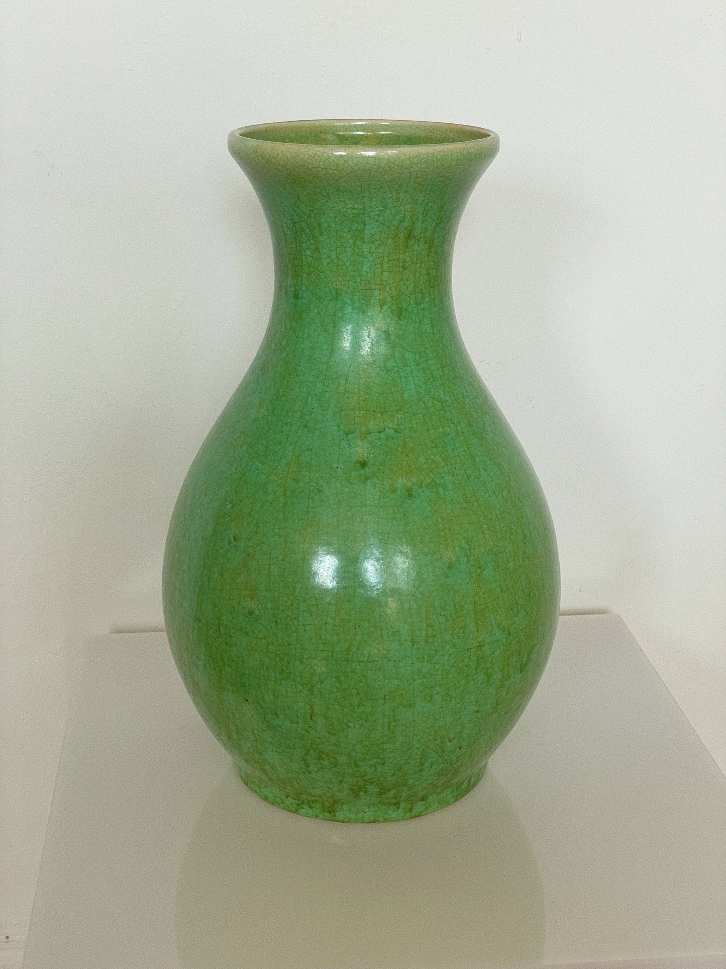 Green mottled vase