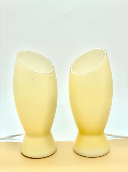 Pastel yellow glass lamp