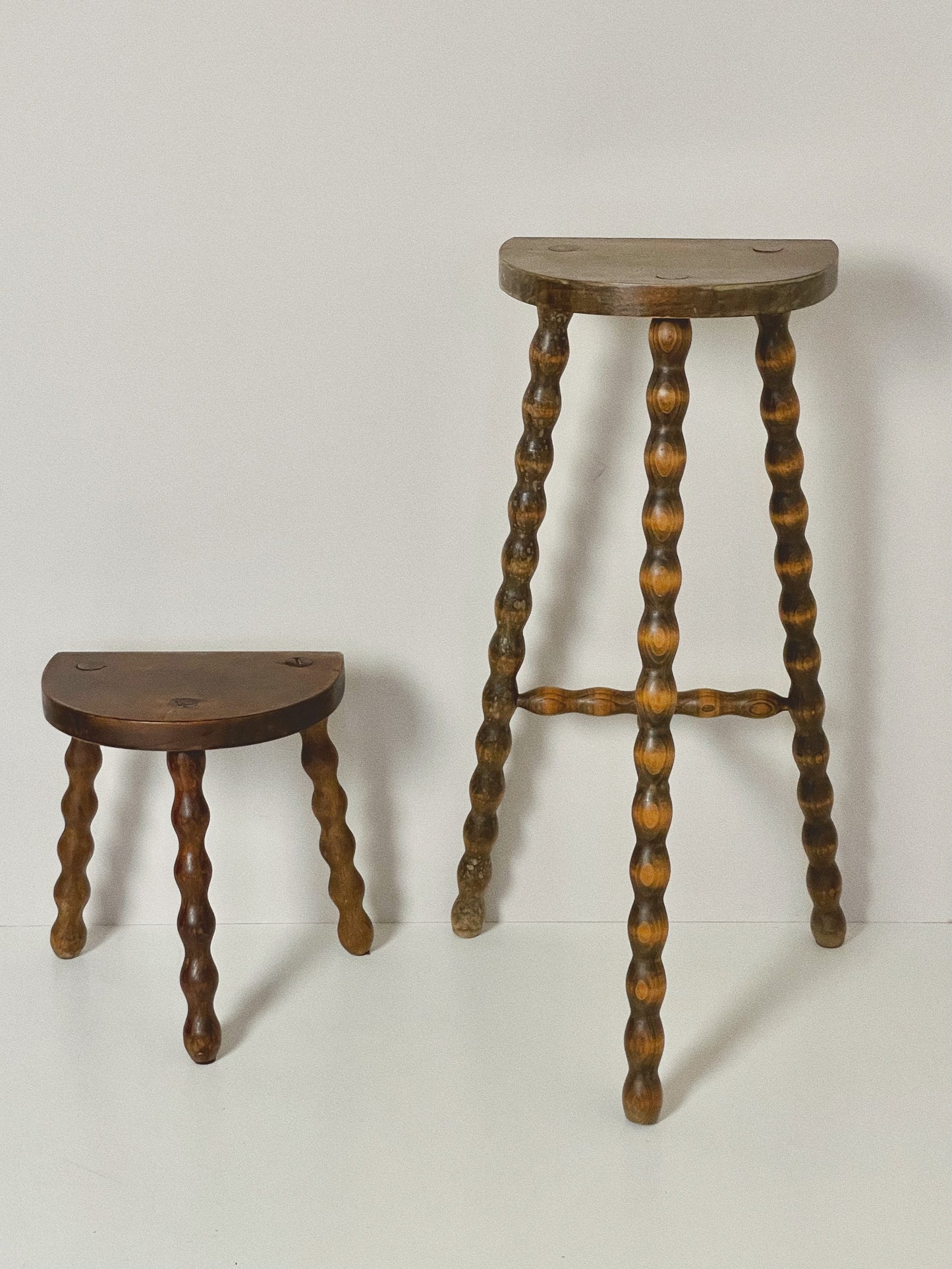 Large French bobbin stool