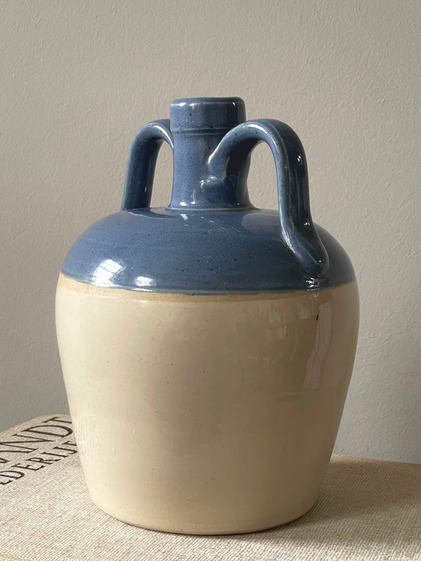 Two handled stoneware vase