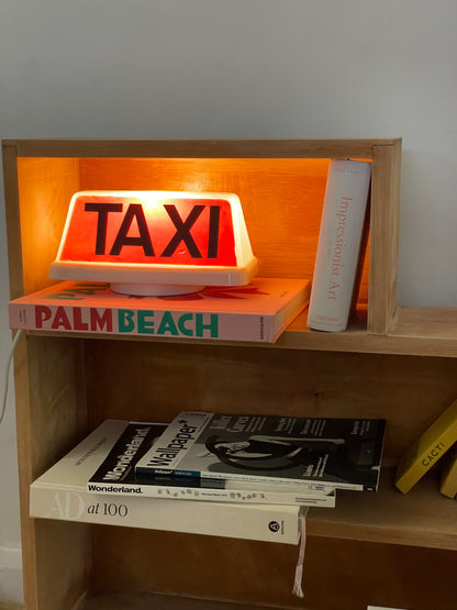 80’s pink taxi sign lamp