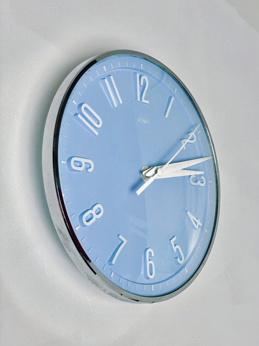 Baby blue Metamec clock