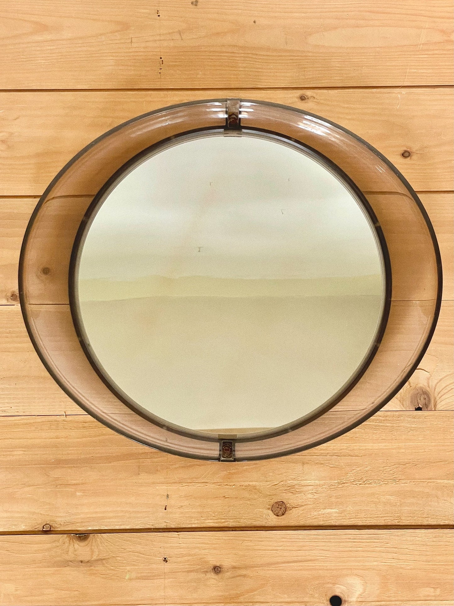 70’s deep framed space age mirror