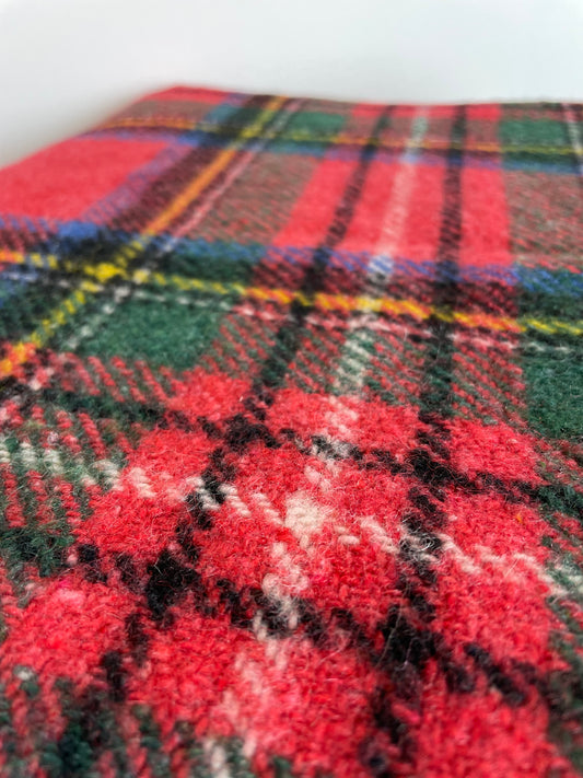 Red and green tartan blanket