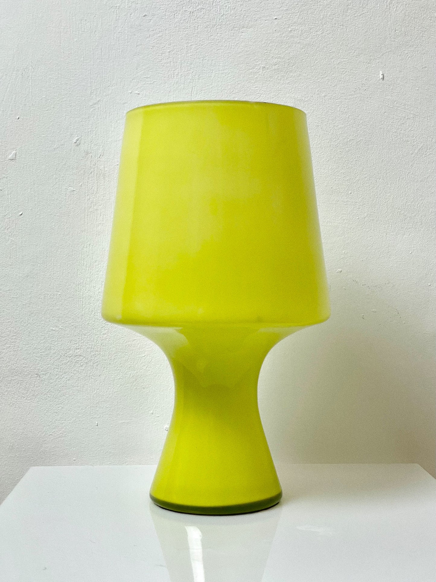 Lime green mushroom lamp