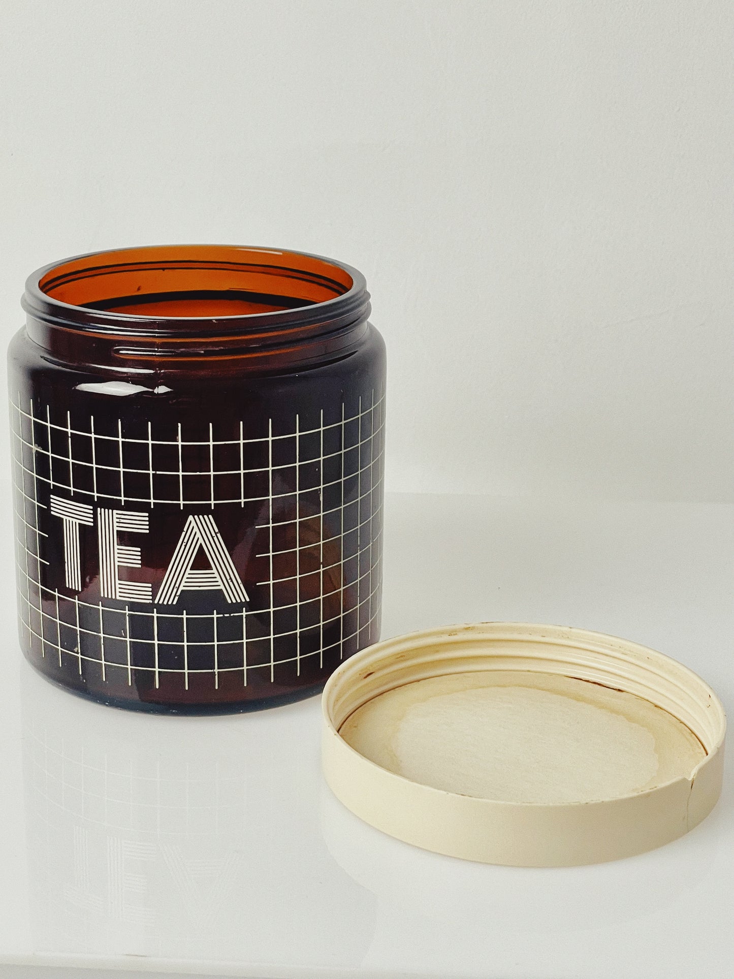 80’s gridded Tea caddy