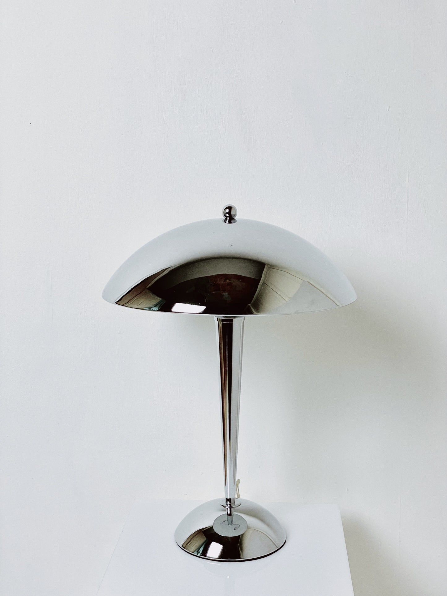 Chrome art deco lamp