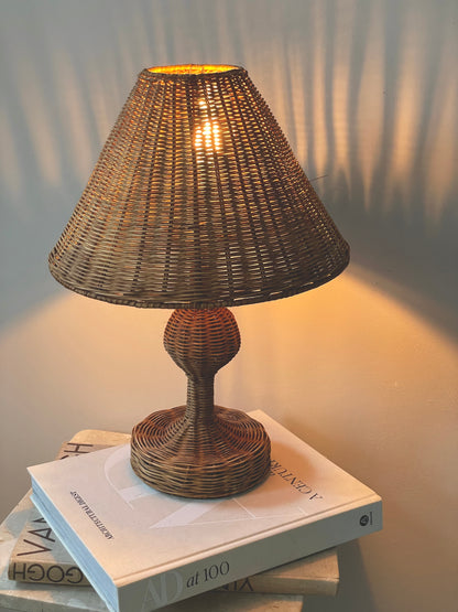 Vintage wicker lamp