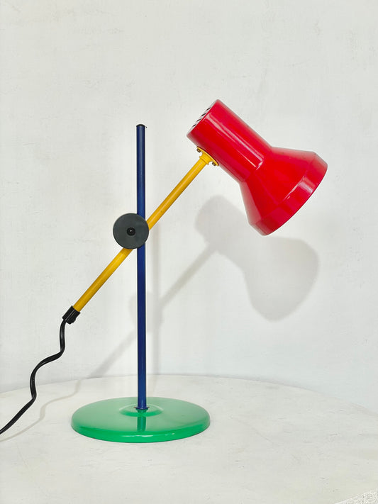 Post modern Memphis primary colour lamp