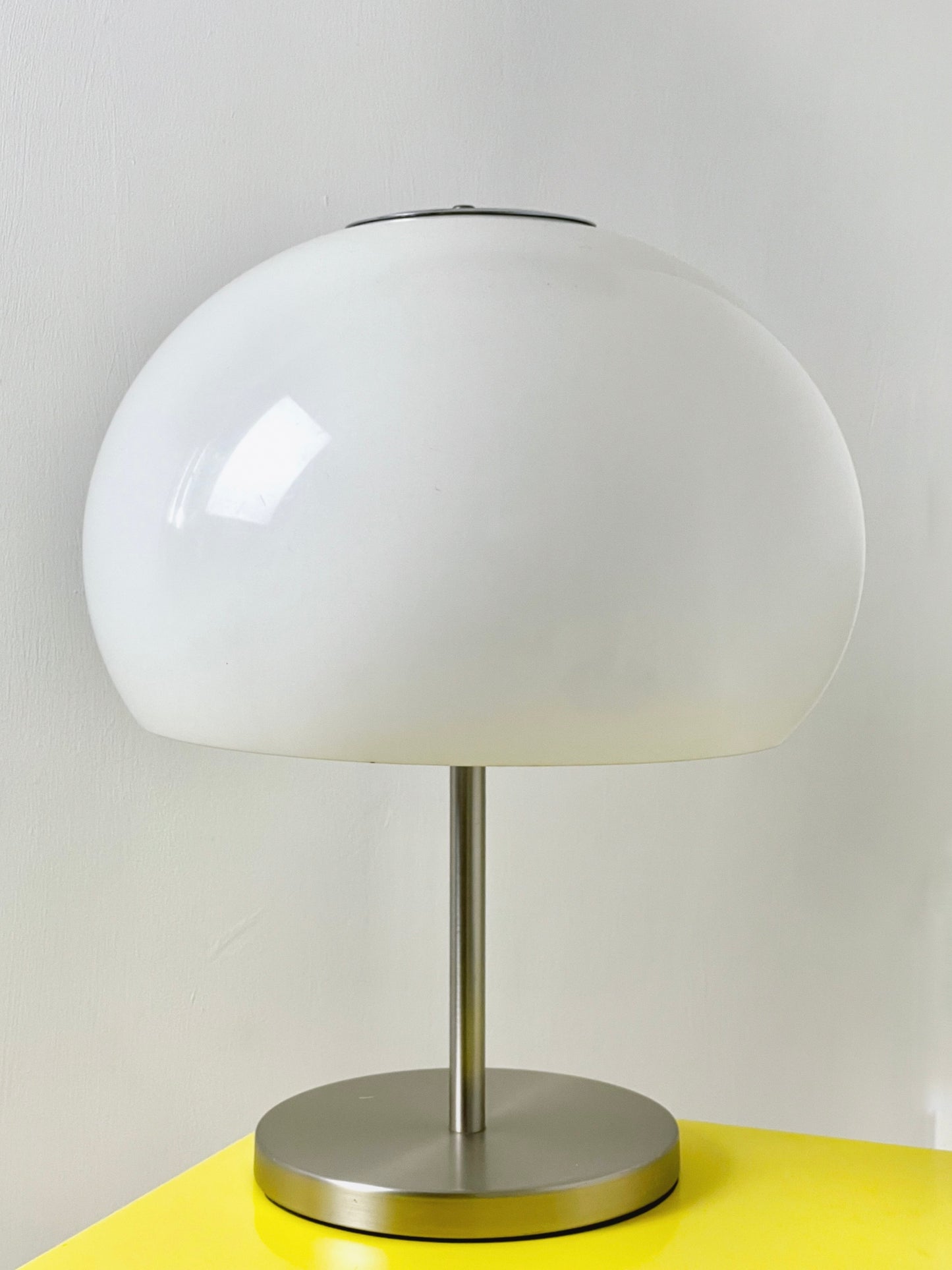 White guzzini style dome lamp