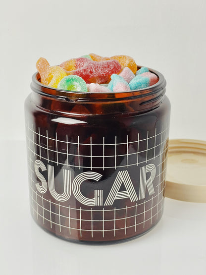 Retro 80’s gridded sugar jar