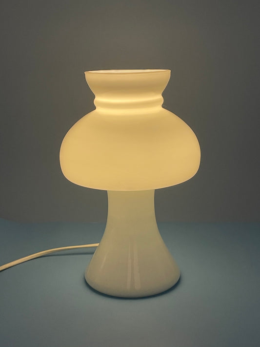 1970’s Holmegaard style glass mushroom shaped lamp