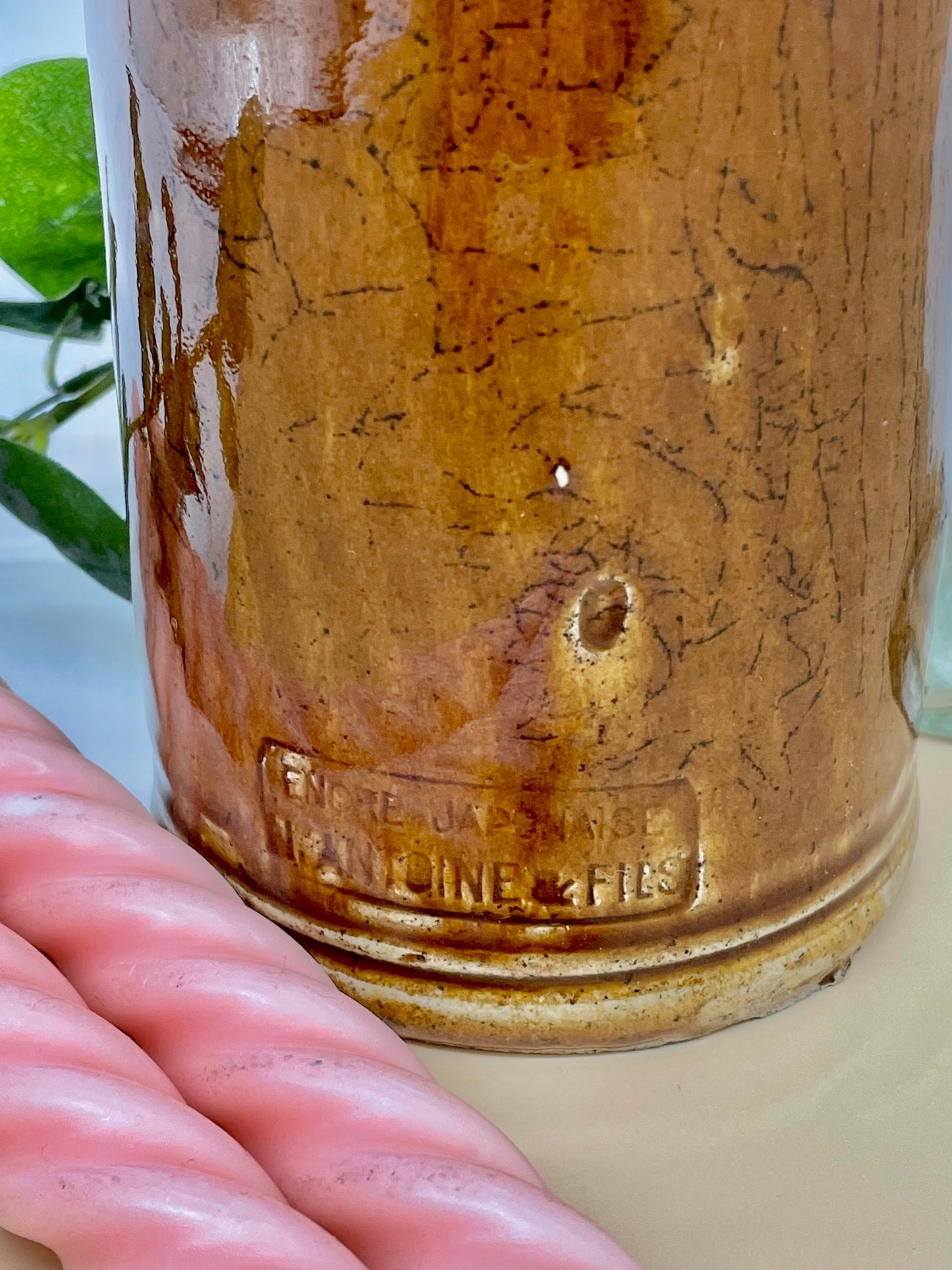 Large antique ink bottle