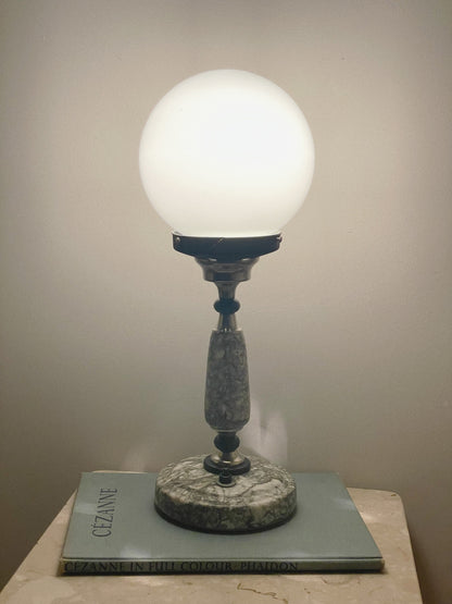 French marble Art Deco lamp