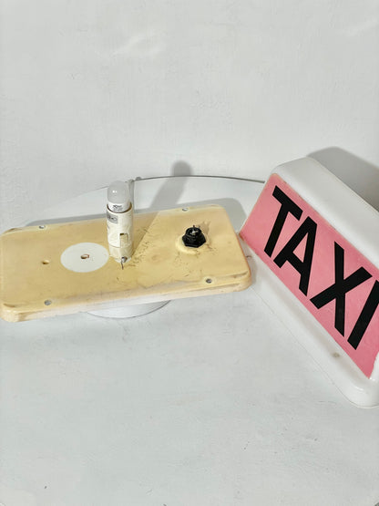 80’s pink taxi sign lamp