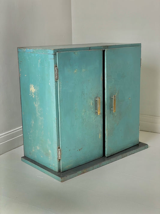 Two door distressed wooden cabinet