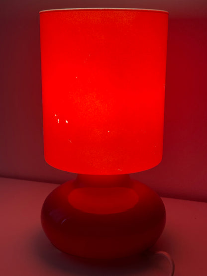 Red glass Lykta mushroom lamp