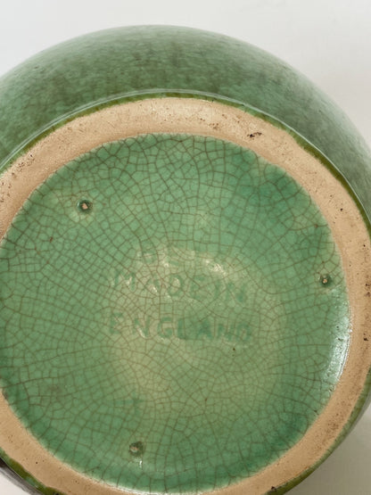 Green mottled vase