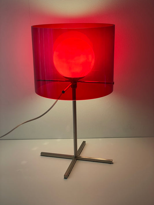 Retro red Perspex 70’s style lamp